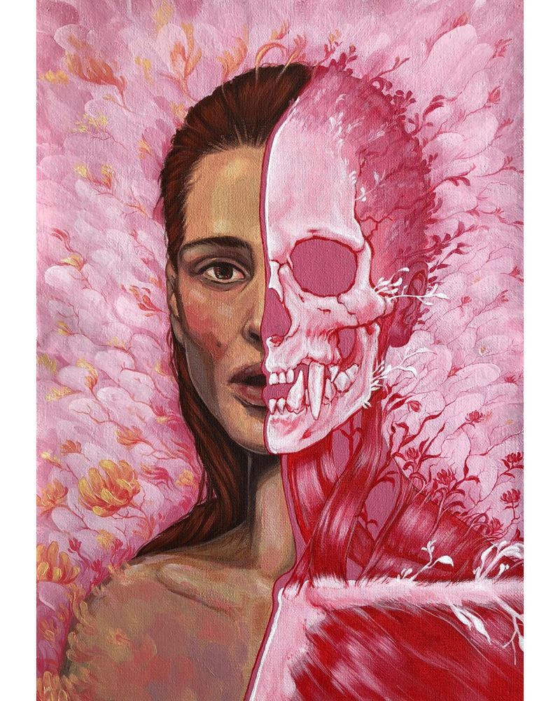 Acrylic painting inspired by the Jeff VanderMeer novel Annihilation & its 2018 film adaptation