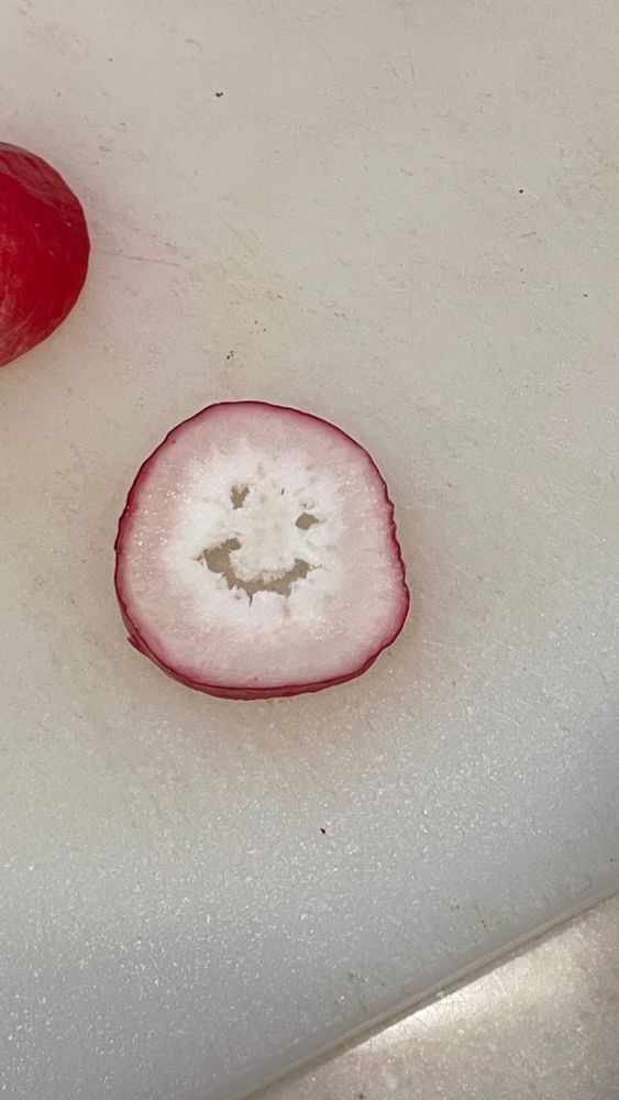 Smiley face radish