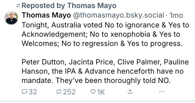 Thomas Mayo. Yes to progress.