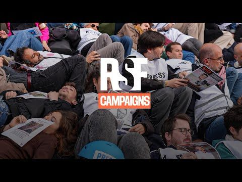 Mobilisation des journalistes à Paris pour dénoncer le sort réservé aux journalistes palestiniens.