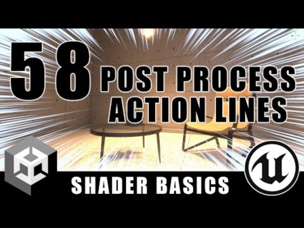 Post Process Action Lines - Shader Graph Basics - Episode 58