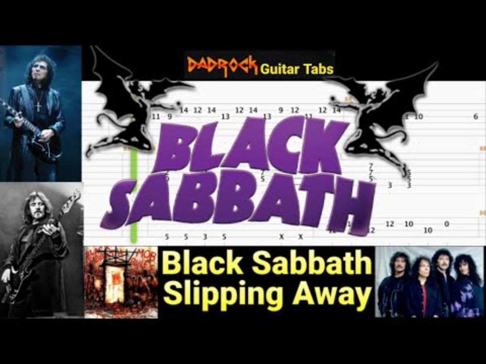 Slipping Away - Black Sabbath - Guitar + Bass TABS Lesson