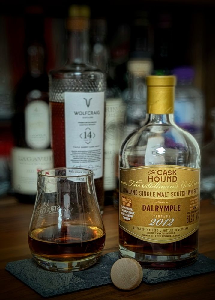 Bottle of Dalrymple whisky, an indie bottling of Girvan spirit 