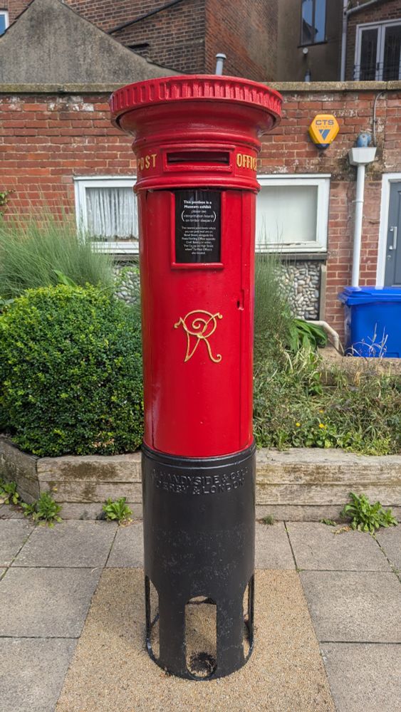 VR post box on display at the museum in Cromer, Norfolk 