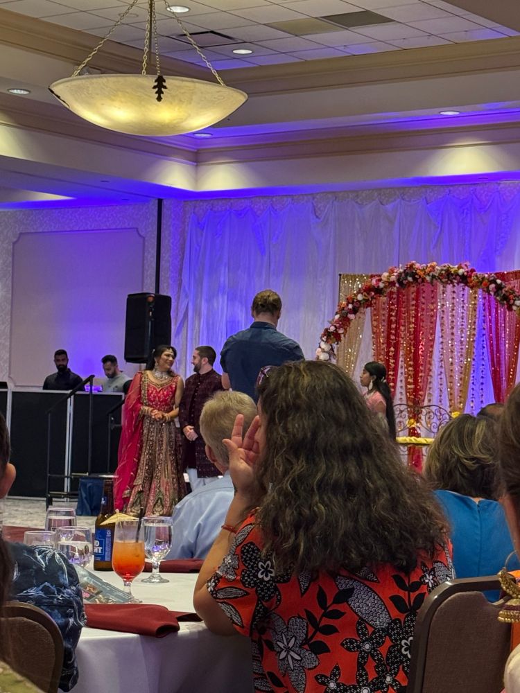 Room with glowing purple walls