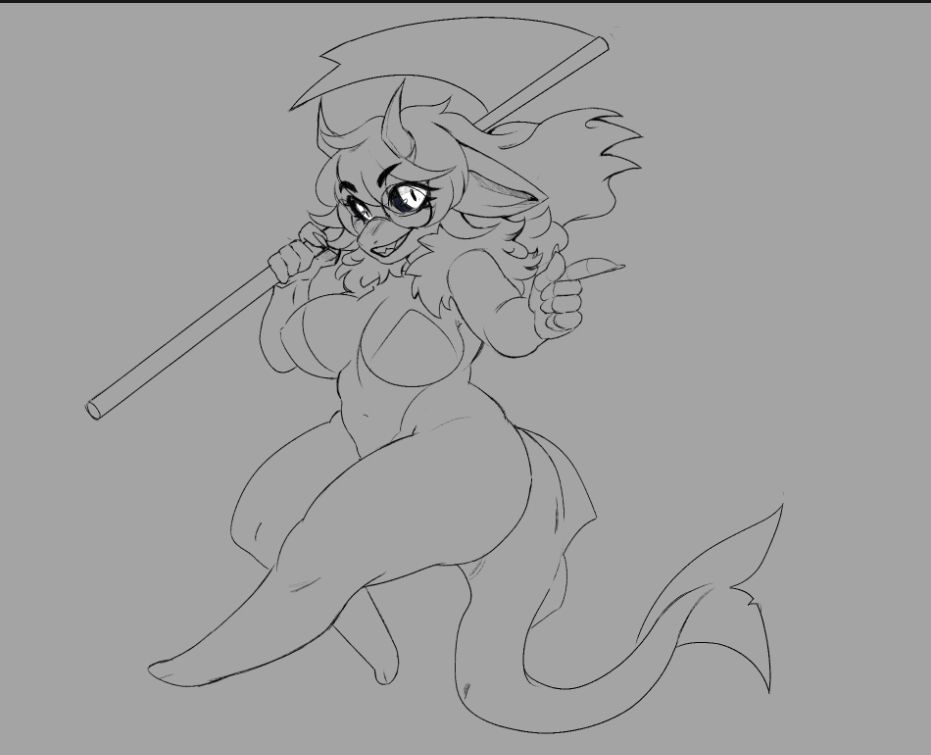 Sketch of my character from the game called Atlyss