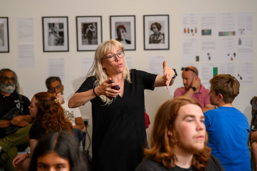 Making it to the Registers project lead Marie-Andrée Jacob participating in interactive session with the audience after the play.
