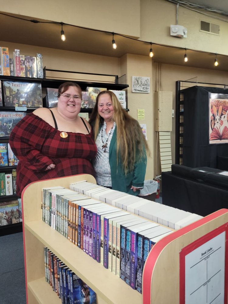Picture shows Patty next to Tiffany who organised the signing