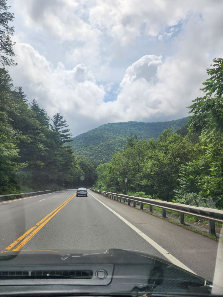 The winding mountainous roads of Onteora, NY.