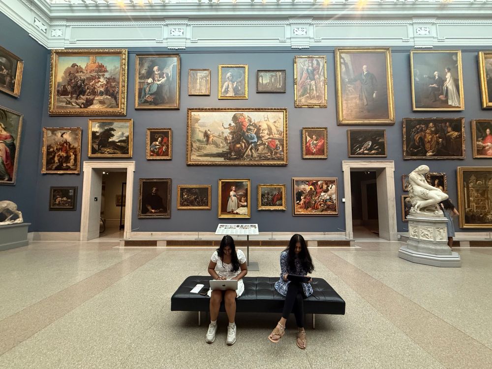The Nook Farm Voices students visiting the Wadsworth Atheneum in Hartford, CT.