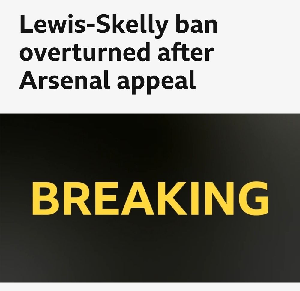 Lewis Skelly ban overturned via BBC