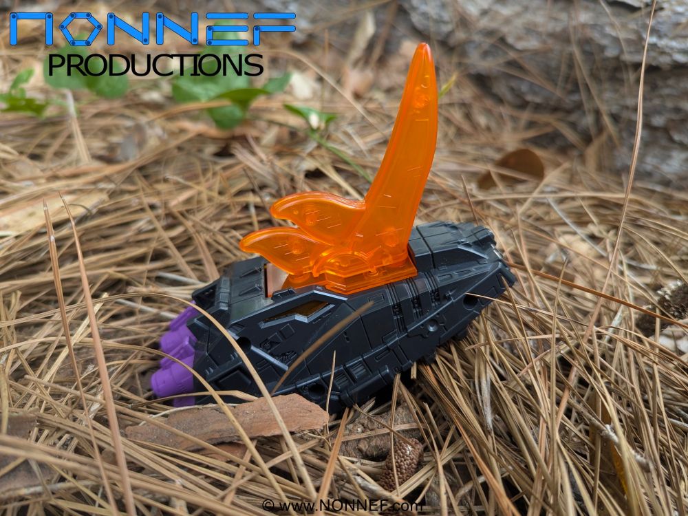 Transformers Legacy Gigastorm horn installed on a Trypticon Body with LEDS