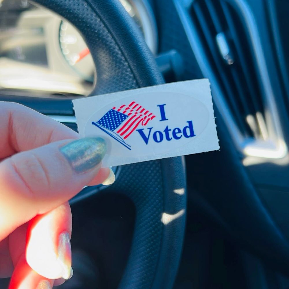 An ‘I Voted’ sticker