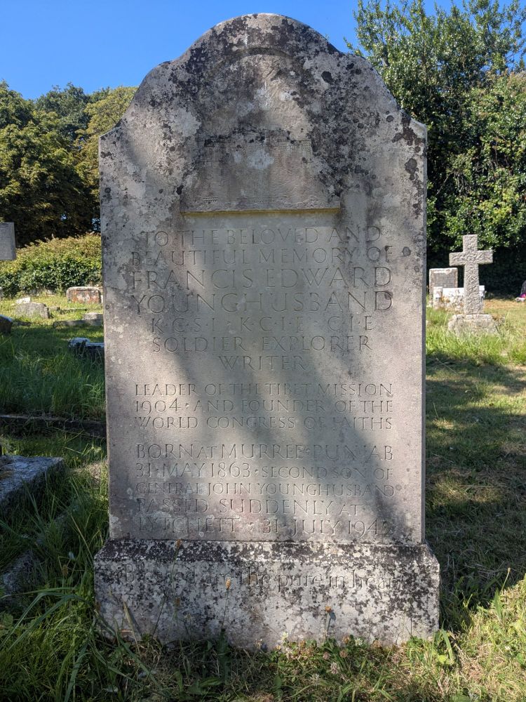 Grave of Sir Francis Younghusband, Lytchett Minster Parish Church, Sunday