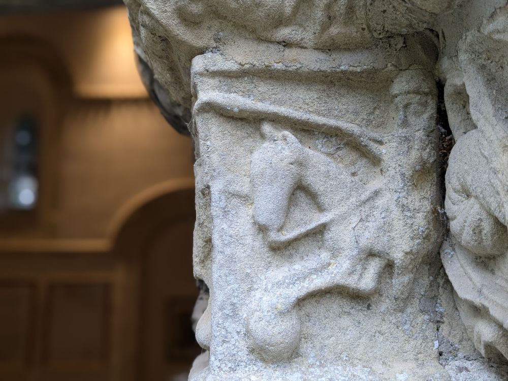 Detail from the southern door at St. Nicholas Church, Barfrestone