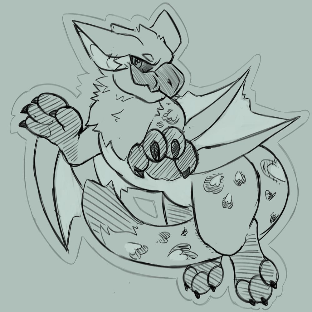 A nargacuga with snow leopard pattern and tail jumping at the viewer