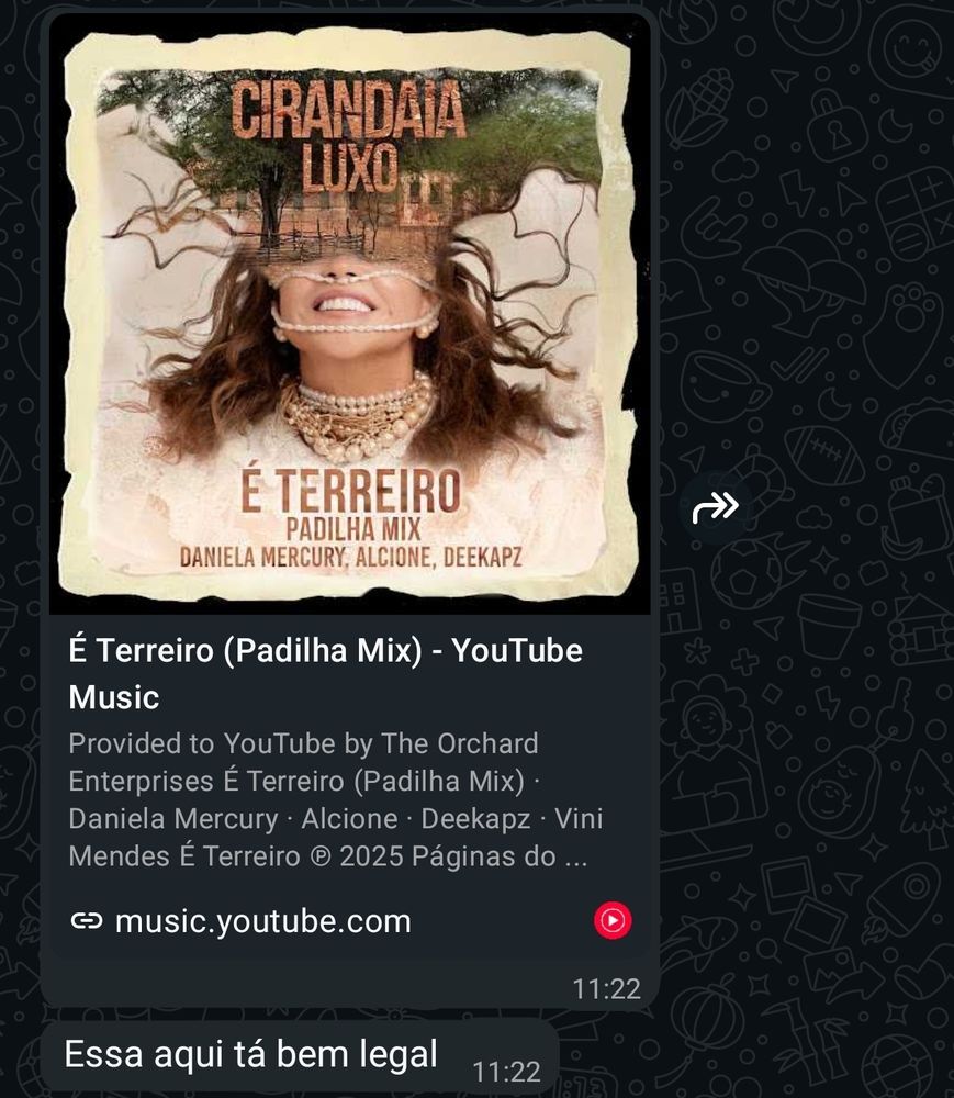 Capa de um mix de músicas umbandistas interpretadas por cantoras famosas.  