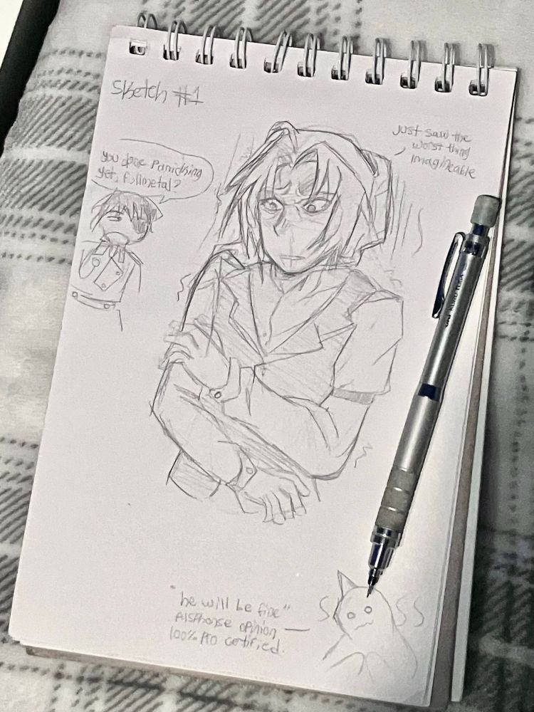 A traditional sketch of Edward Elric