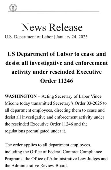 Department of Labor press release 