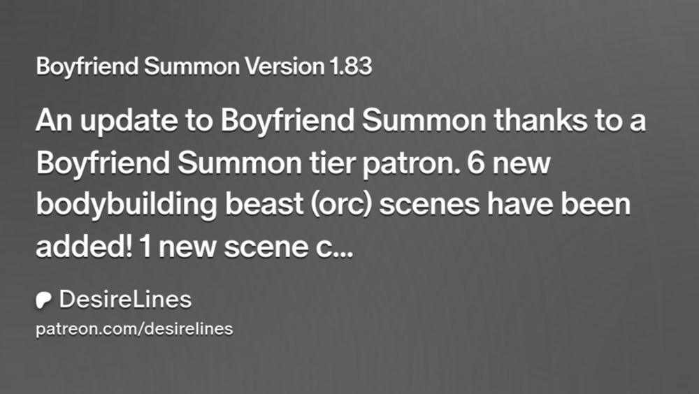 Boyfriend Summon Version 1.83 | DesireLines