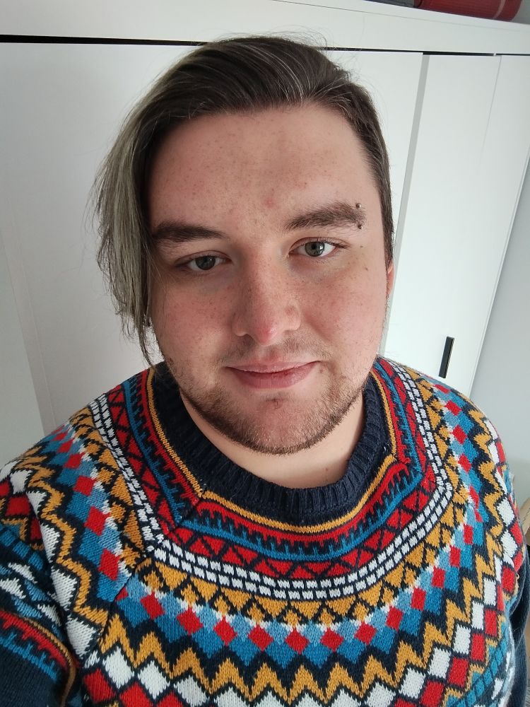 A person in a sweater