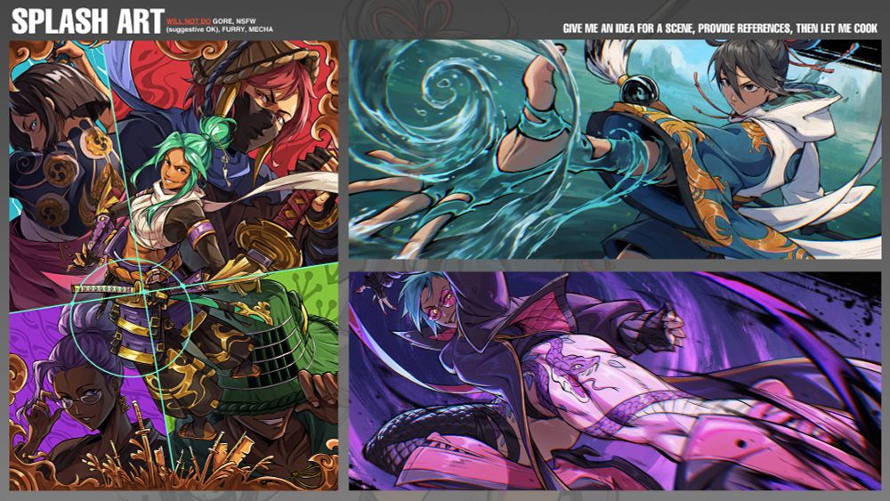 Commission sheet for splash art