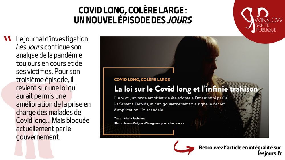 Covid Long, Colère large : Un nouvel épisode des jours
Le journal d’investigation Les Jours continue son analyse de la pandémie toujours en cours et de ses victimes. Pour son troisième épisode, il revient sur une loi qui aurait permis une amélioration de la prise en charge des malades de Covid long... Mais bloquée actuellement par le gouvernement.
Image d'une personne dans le noir. "la loi sur le Covid Long et l'infinie trahison"
Retrouvez l’article en intégralité sur 
lesjours.fr