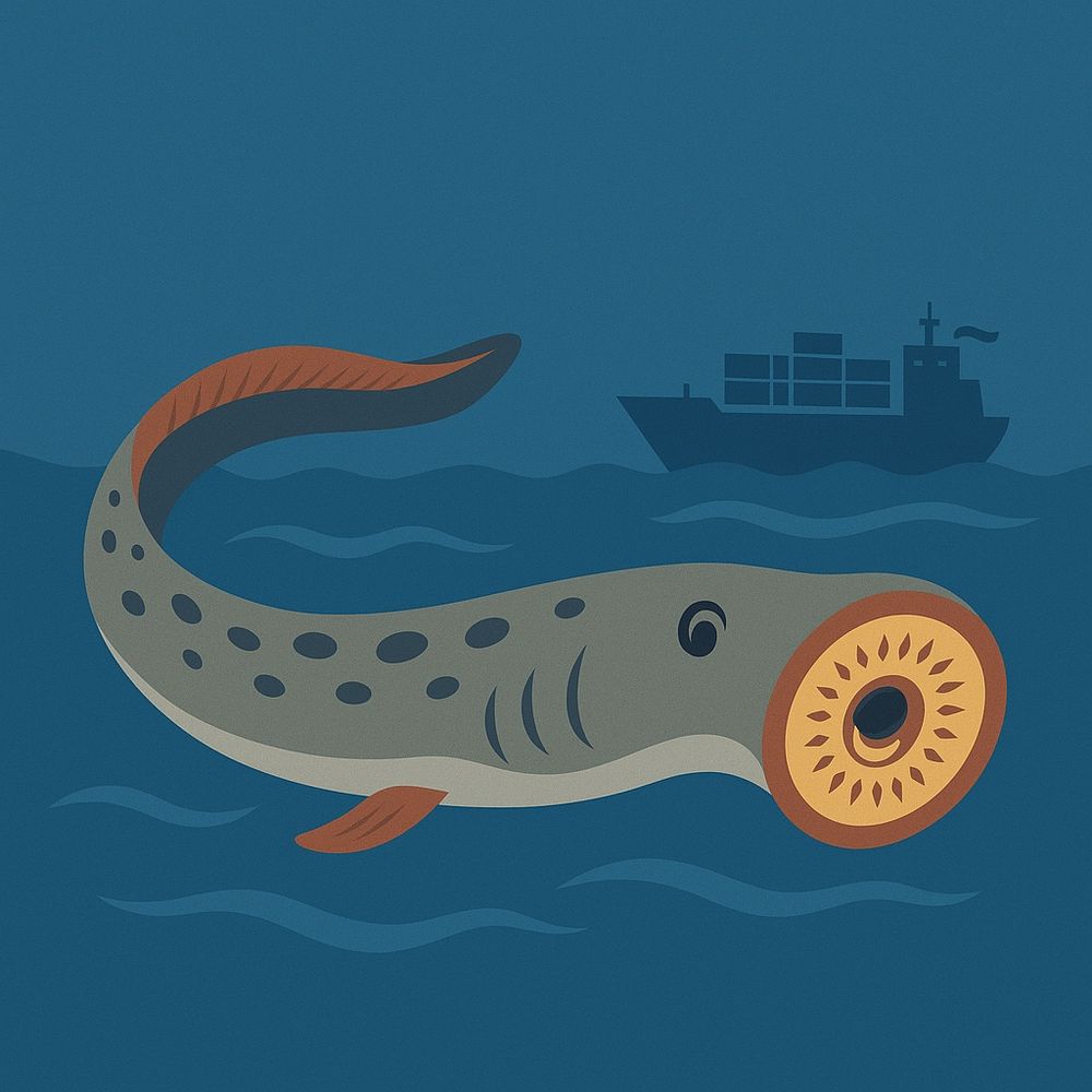 Sea lamprey Great Lakes shipping