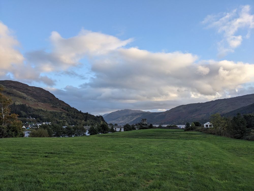 The view on Eilean Donan castle and Loch Duich from the Eilean Donan apartments.