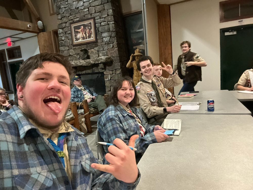 My little girl leading her first meeting as the top Scout (aka Chief) in our Council's Order of the Arrow Lodge [Scouting’s Honor Society]
