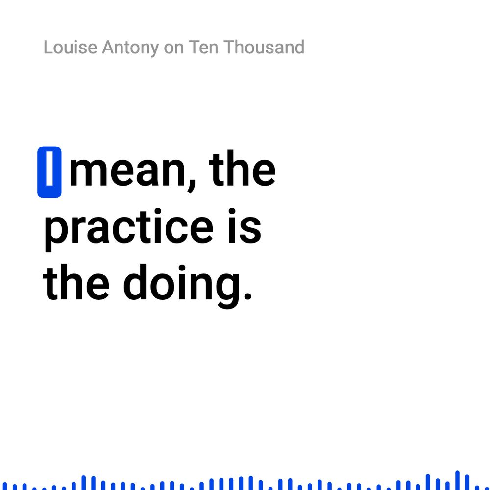 A visualization of the following quote from Louise Antony:

"I mean, the practice is the doing. It's not like I'm going to work on philosophy of mind for a while so that I'm better at philosophy of language. You don't do that. You sometimes realize that there are deficits and maybe there are some tricky argument patterns that you need to rehearse a little bit so you remember them, or you have to think hard about exactly how that argument worked, but that's all part of the actual doing of philosophy, too."