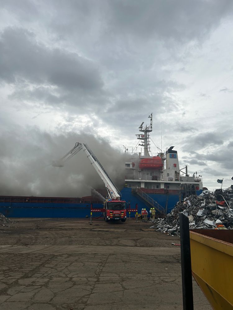 Firefighters at the scene 