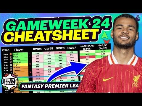 FPL GW24 CHEATSHEET | Fantasy Premier League 24/25