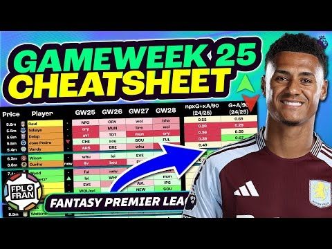 FPL GW25 CHEATSHEET | Fantasy Premier League 24/25