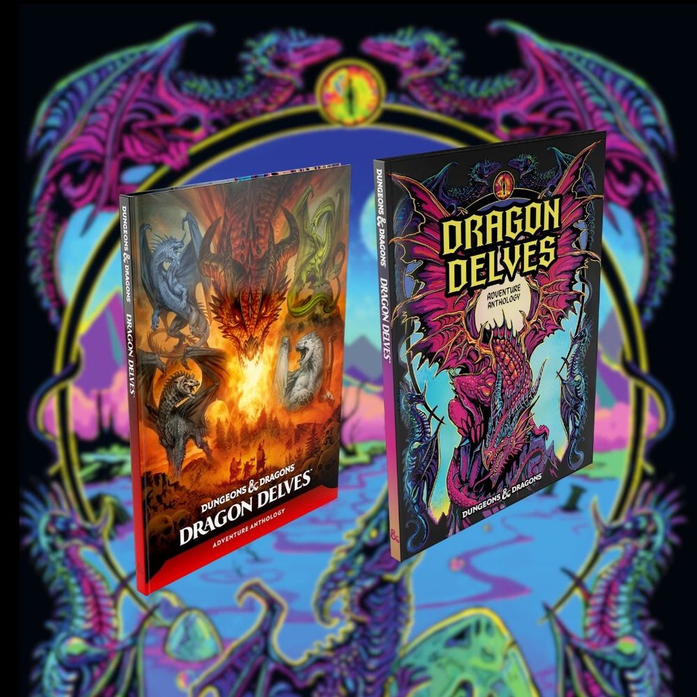 Delve into the world of Dungeons &
Dragons with the new Dragon Delves. 🐉

A collection of ten dragon-themed adventures, easy to
play with you and your party.
With unique styles, adventure in the mysterious
dungeon explore captivating fantasy locations, and
come face to face with all the chromatic and metallic
dragons, each with unique temperaments, alignments,
and magic.

Pre-order your copy today in the link in our bio!

#dnd #dnd5e #dungeonanddragon
#dungeonanddragons #dungeonanddragons5e #rpg
#RPGCommunity #tabletoprpg #boardgameshop
#boardgamesuk #cheshire

