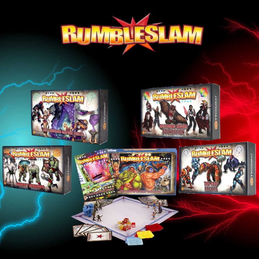 Knockout your opponents to the delight of cheering crowds with Rumbleslam, the fantasy miniature tabletop wresting game by TTCombat. From box sets to models and scenery, we stock everything you need to wrestle your rivals out of the ring for ultimate victory.
Link in our bio!
 #rumbleslam #rumbleslamgame #WWE #tabletopgames #tabletopgames #ttrpg