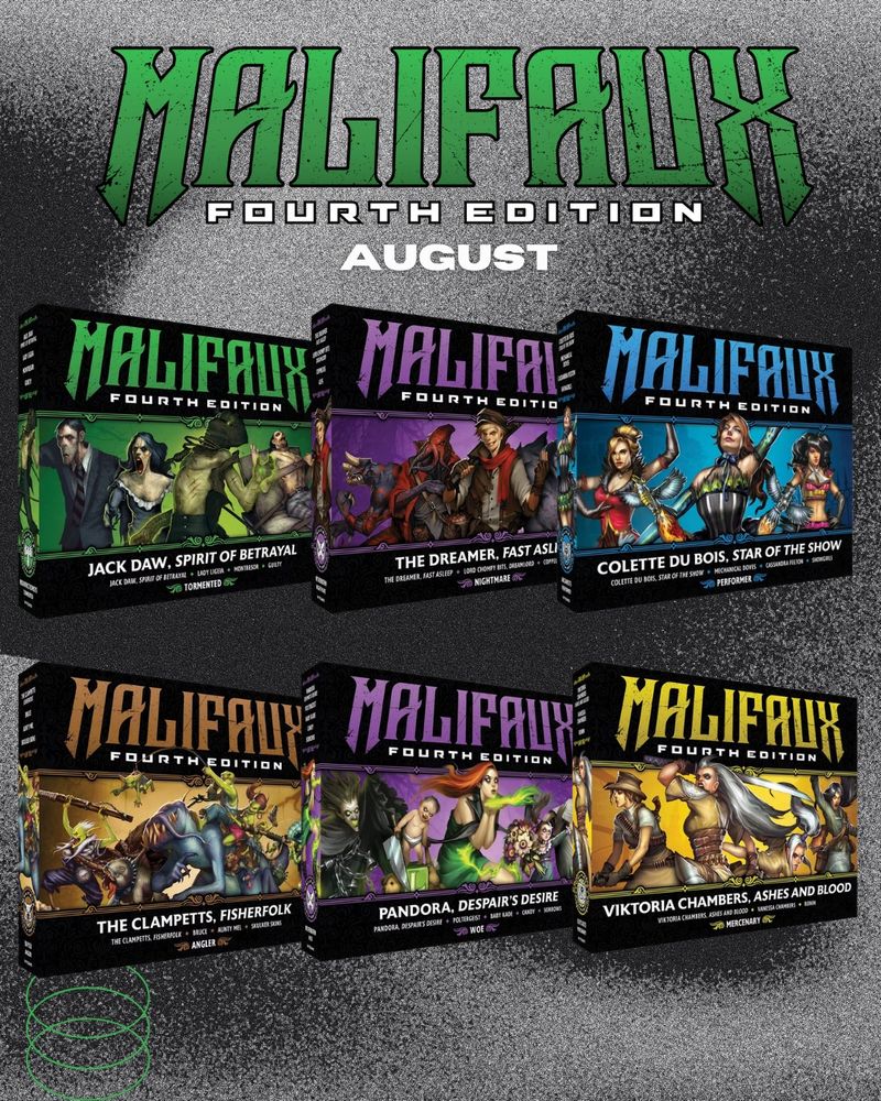 Discover the world of Malifaux with Fourth Edition.
A two-player skirmish gothic horror Tabletop game 
Malifaux, a twisted mirror of an alternate Earth in the 1900s; a world of gothic horror, Victorian structures, steampunk constructs, and wild west gunslingers. Malifaux Fourth Edition is a story-driven skirmish game where two players fight one of the endless skirmishes for control over the towns, settlements, and places of power in this dangerous new world.
