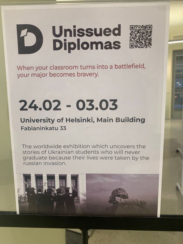 ”The worldwide exhibition which uncovers the stories of Ukrainian students who will never graduate because their lives were taken by the Russian invasion.”