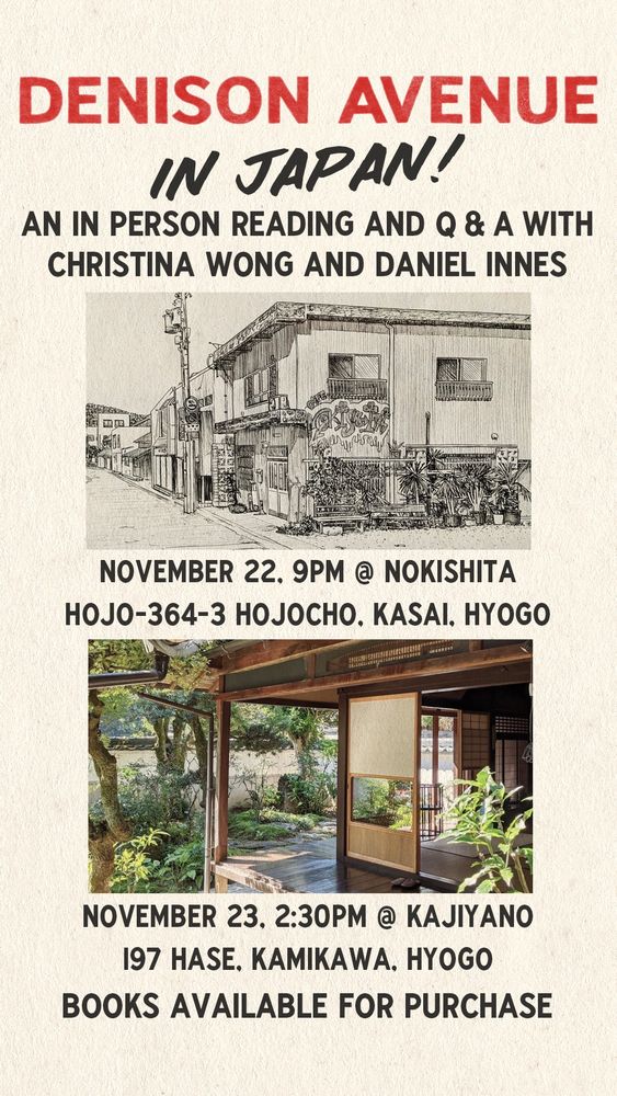 Event flyer for a book reading in rural Japan