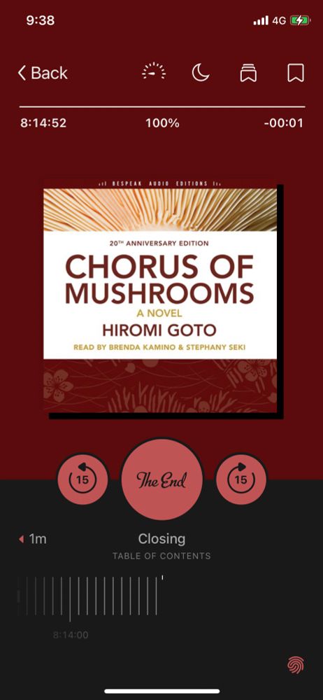 Screenshot of the audiobook Chorus of Mushrooms by Hiromi Goto
