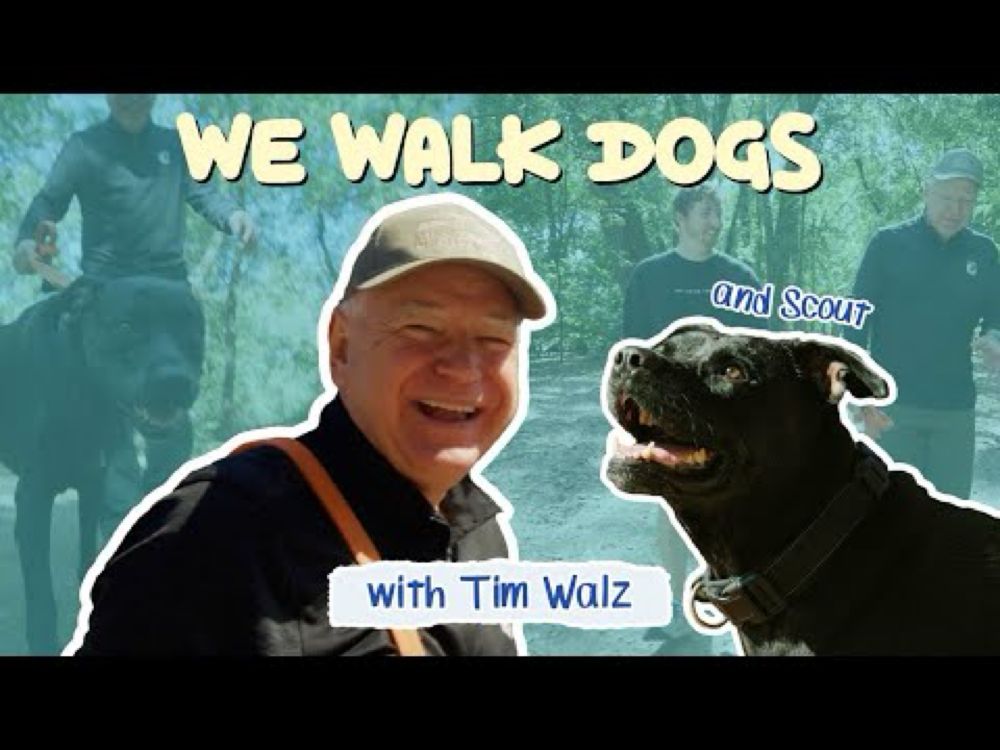 Tim Walz and His Rescue Dog Scout | WeWalkDogs