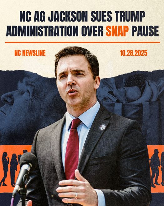 NC AG JACKSON SUES TRUMP ADMINISTRATION OVER SNAP PAUSE
NC NEWSLINE
10.28.2025