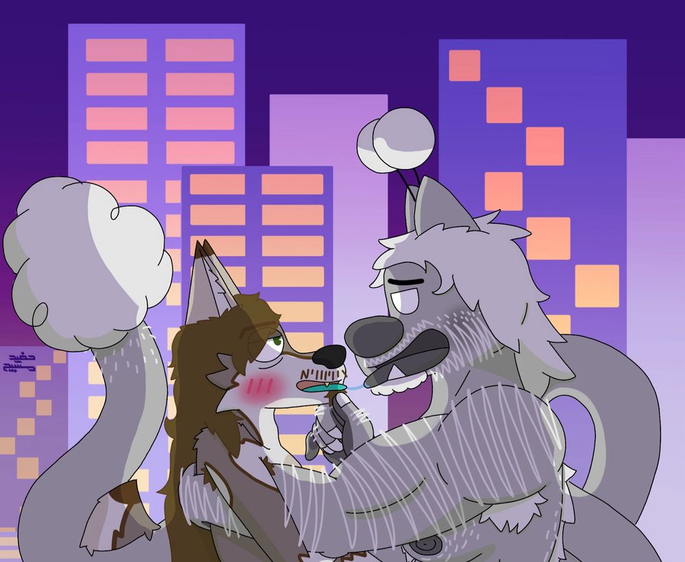 Aramaazd and Ezaafnori after kissing.