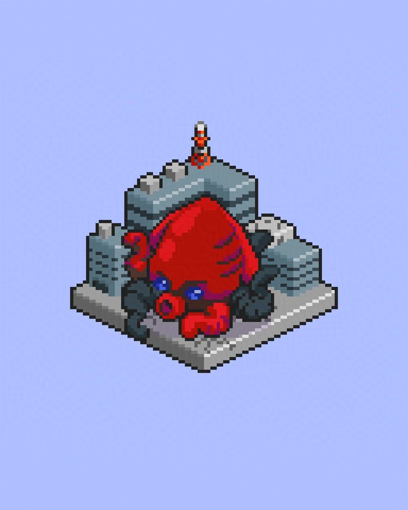 
#kaijune #kaijune2025 #kaijunkfood #kaiju #monster #pixelart #pixel #lowres #hibit #sprite #iso #isometric #licorice #squid #candy