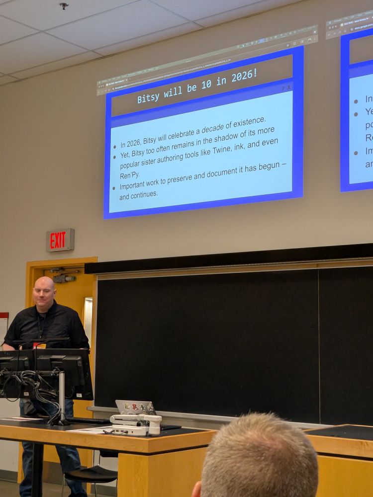Dan Cox sharing awareness of the passing of time: Bitsy game making tool turns 10 in 2026.