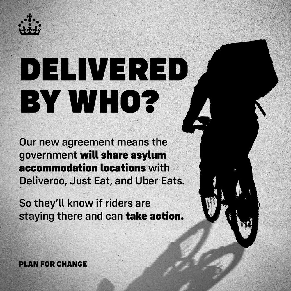 Shadowy figure on the right. On the left, the text: "Delivered by who?"