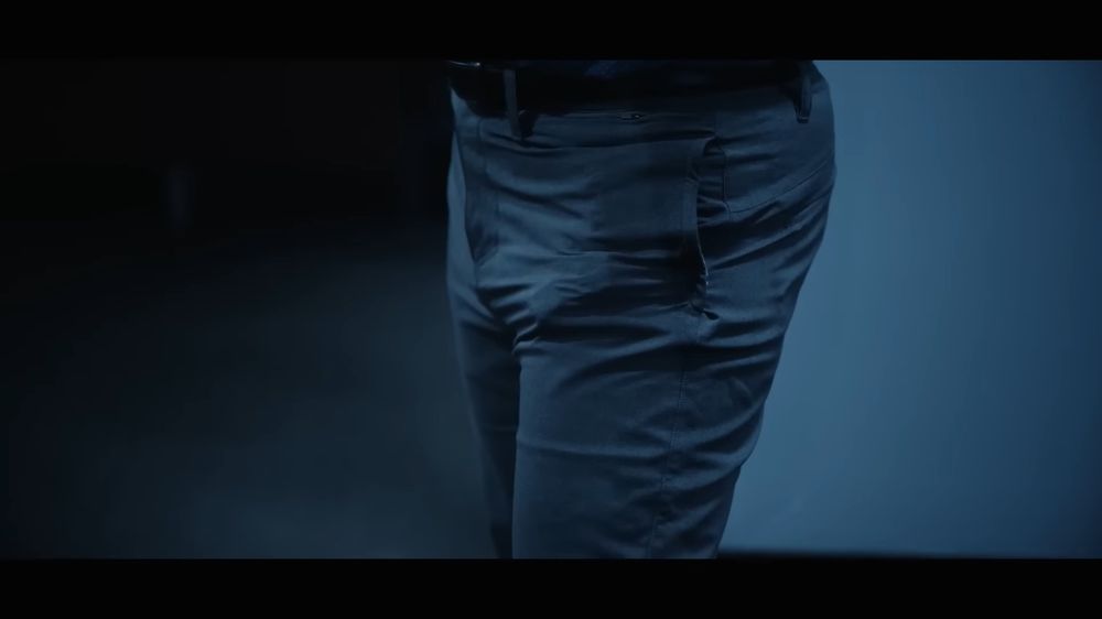 Brian's Hat sketch from I Think You Should Leave. Clear outlines of two cubes in Brian's pocket