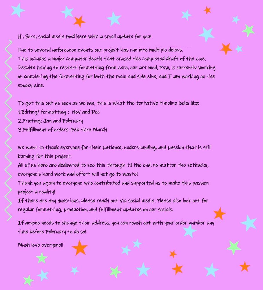 90s SLEEPOVER ZINE UPDATE - formatting 