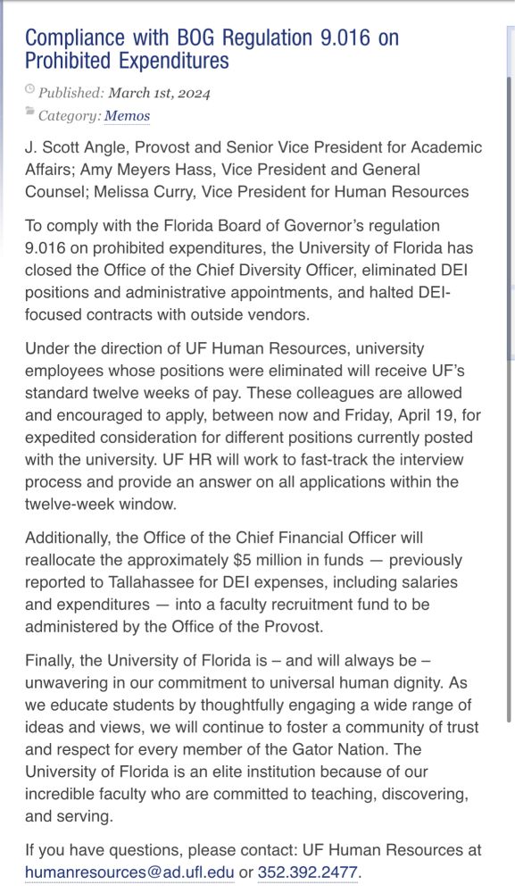UF eliminates all DEI-related offices, programs and positions