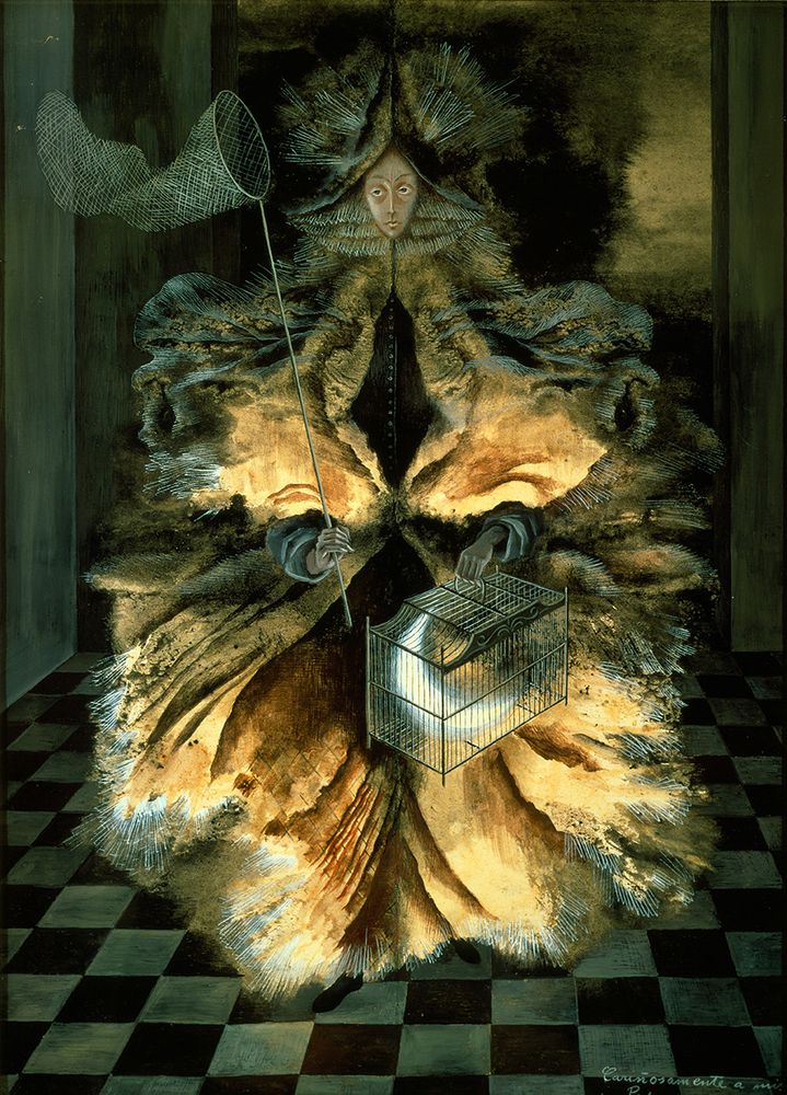  Star Catcher (The Imprisoned Moon) / Cazadora de Astros (La Luna Aprisionada) (1956) by Remedios Varo (1908 - 1963)